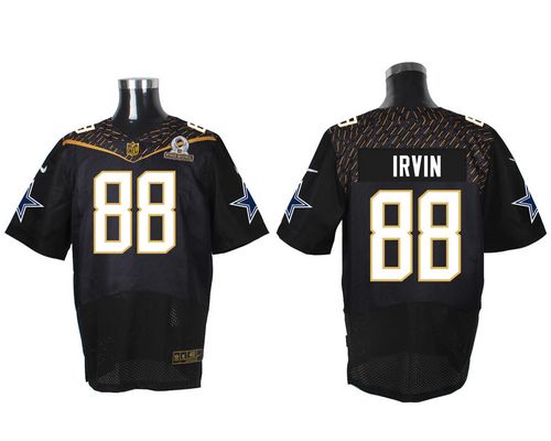 Nike Cowboys #88 Michael Irvin Black 2016 Pro Bowl Men's Stitched NFL Elite Jersey